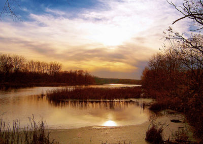 sunset on the Erie Canal